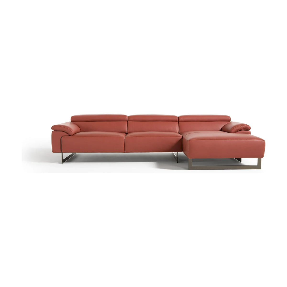 Malika Domestica – Chaise Sofa with Headrests Raised, Front View on White