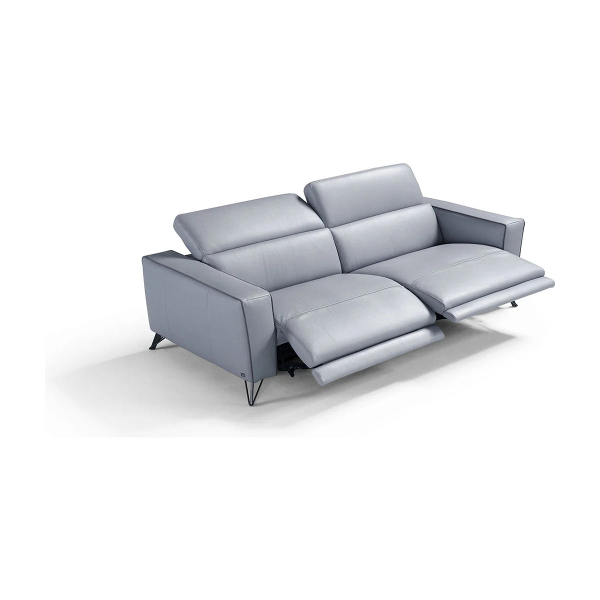 Stefanie Domestica – Two-Seater with Recliners Extended, Three Quarter View on White