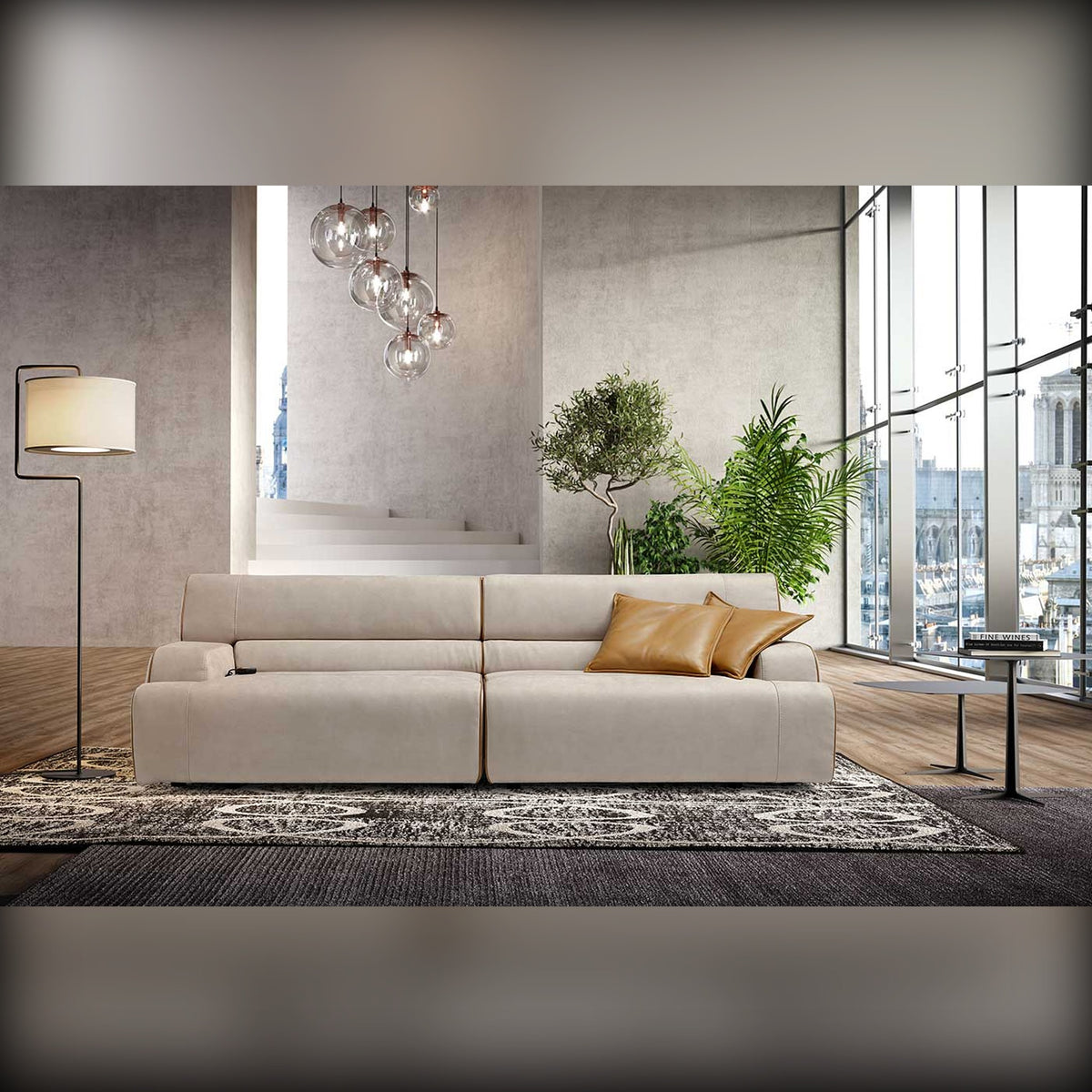 Babouche Domestica – Lifestyle – Cream Sofa in a Bright Living Room