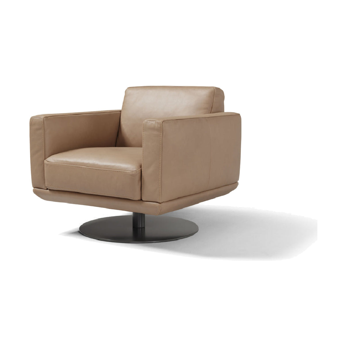 Armchair Gloria Swivel Tan Domestica – Three Quarter Angle