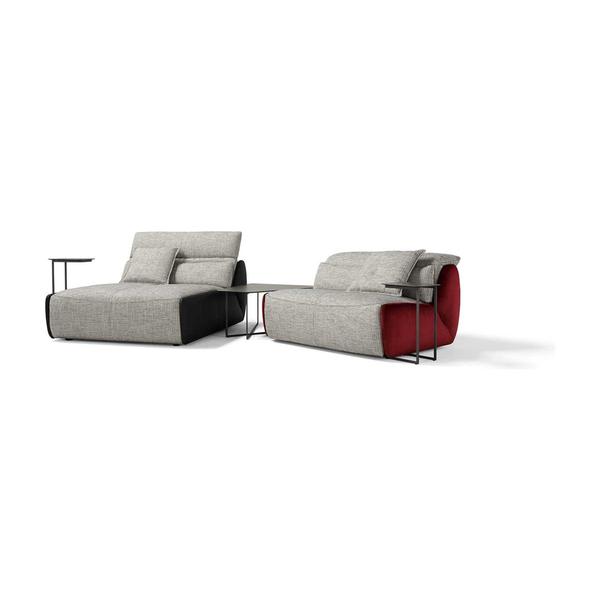 Selfy Domestica – Two Armchairs with Side Table on White