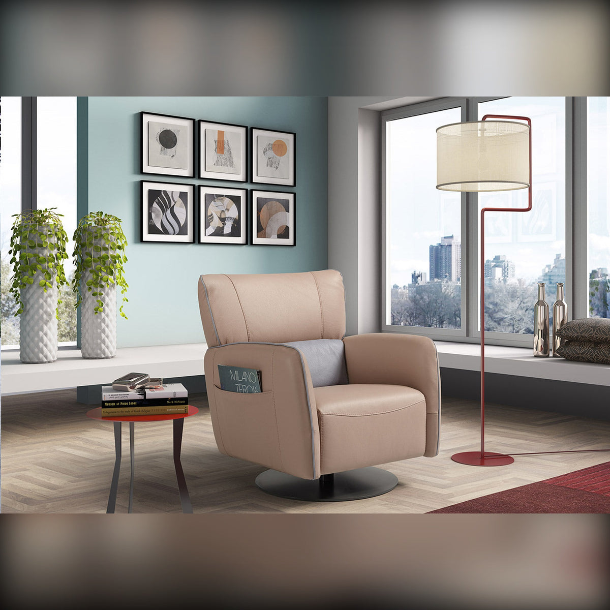 Honey Domestica – Lifestyle – Shown in Beige in a Living Room