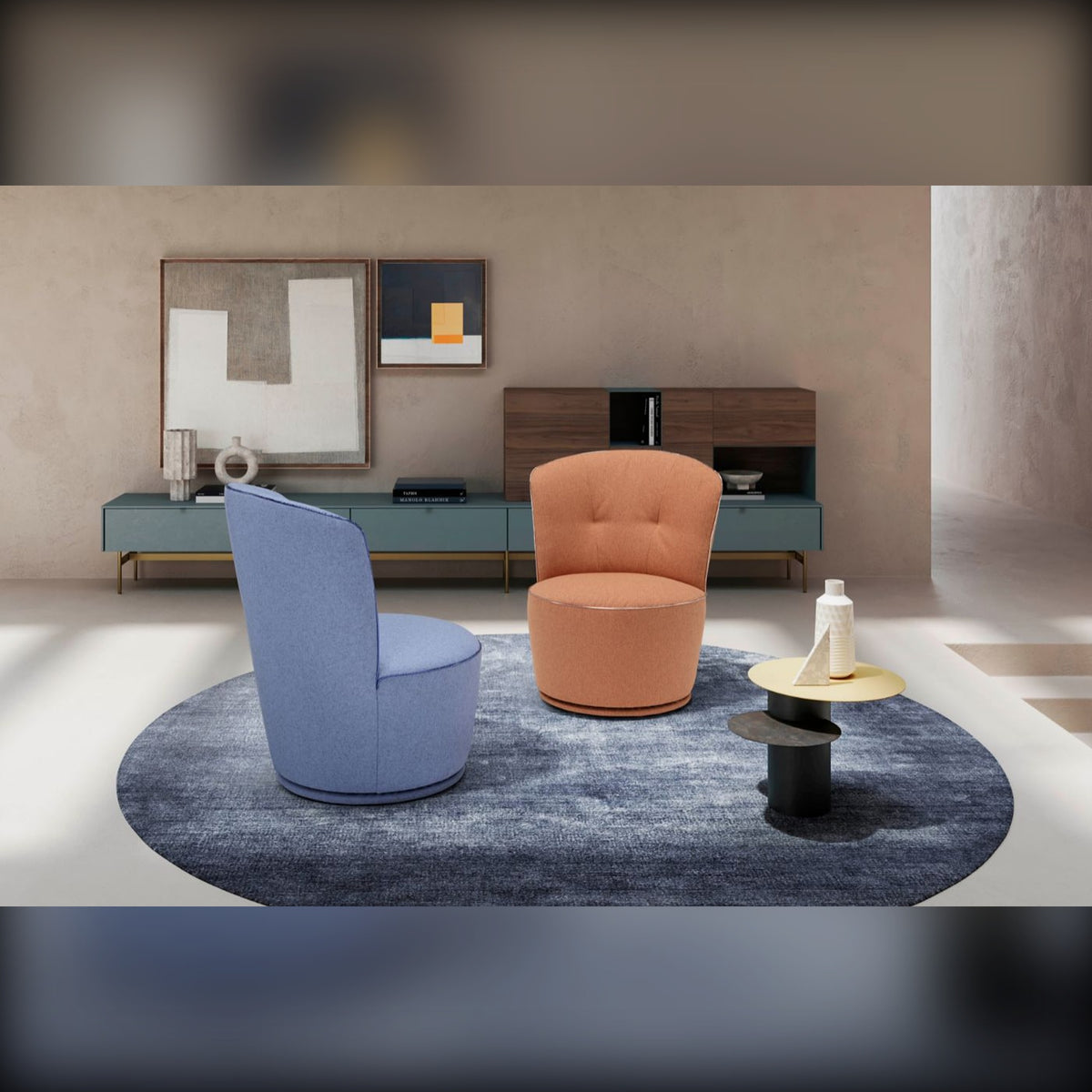 Scisci Domestica – Lifestyle – Two Armchairs on a Round Rug