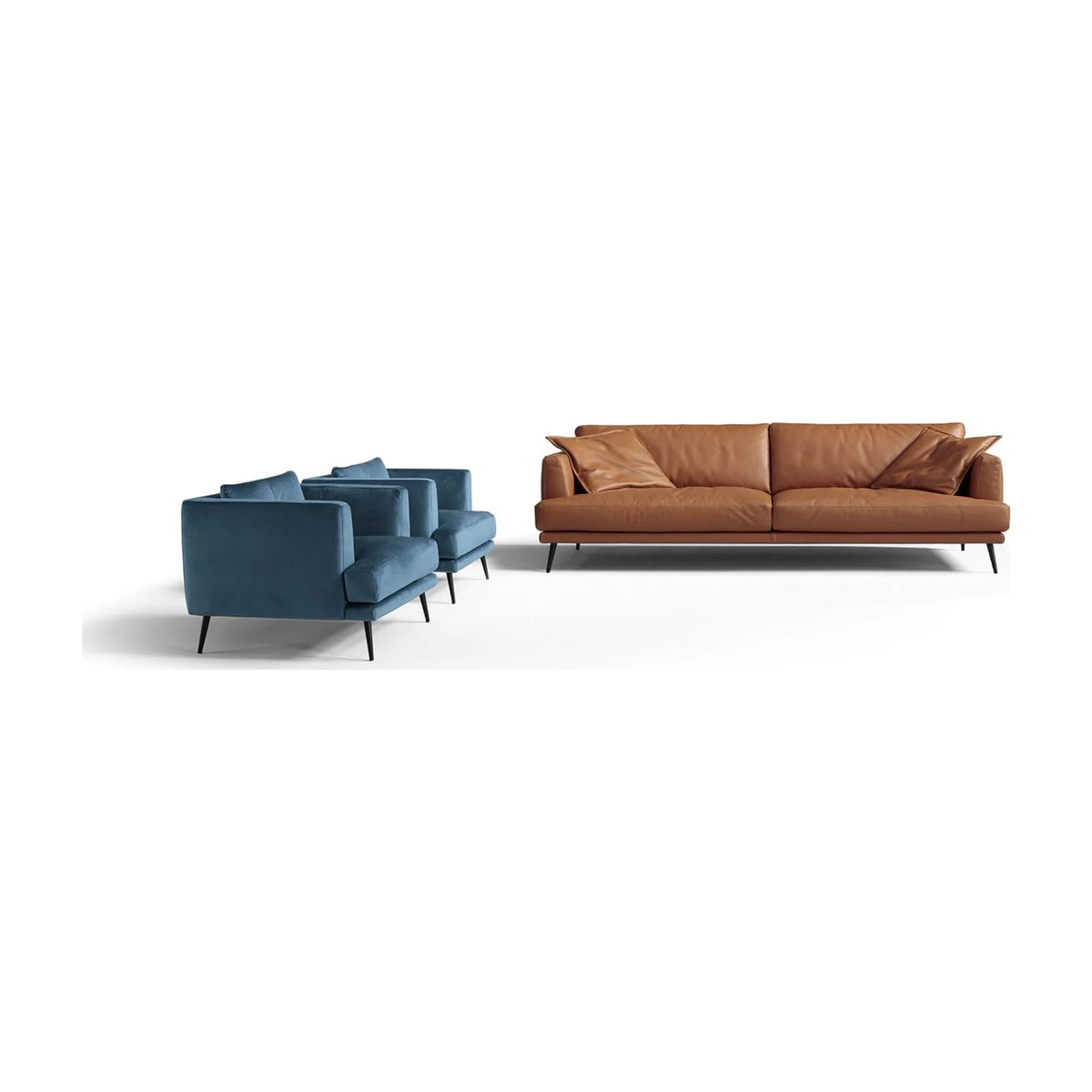 Armchair Sophia Dark Blue Domestica – Armchairs with a Sofa on White