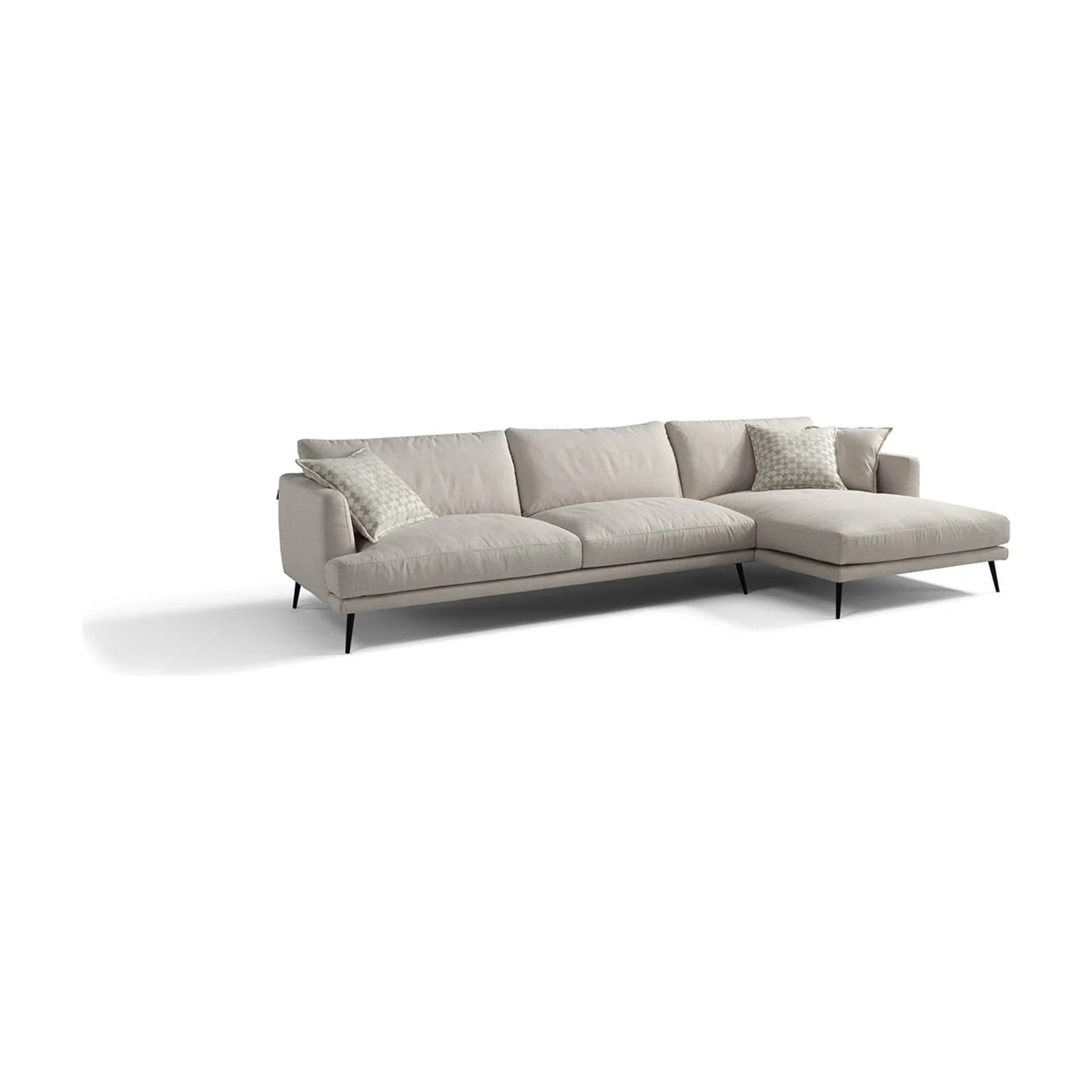 Sophia Domestica – Chaise Sofa, Three Quarter View on White
