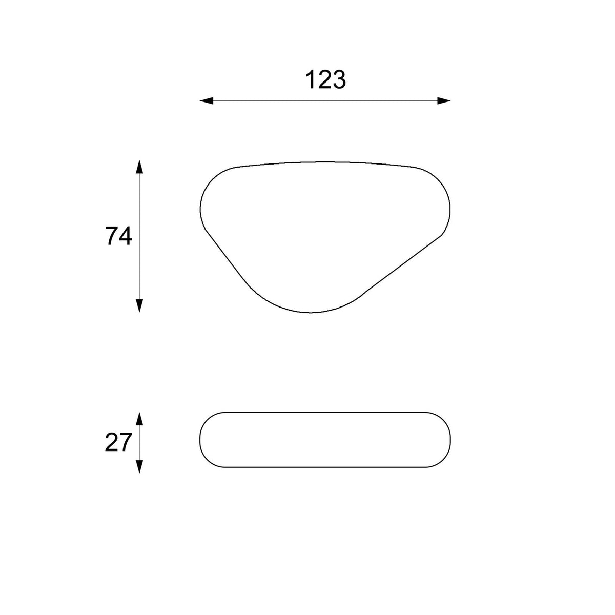 Coffee Table Sasso Big Fossil Stone Domestica – Dimensions Drawing