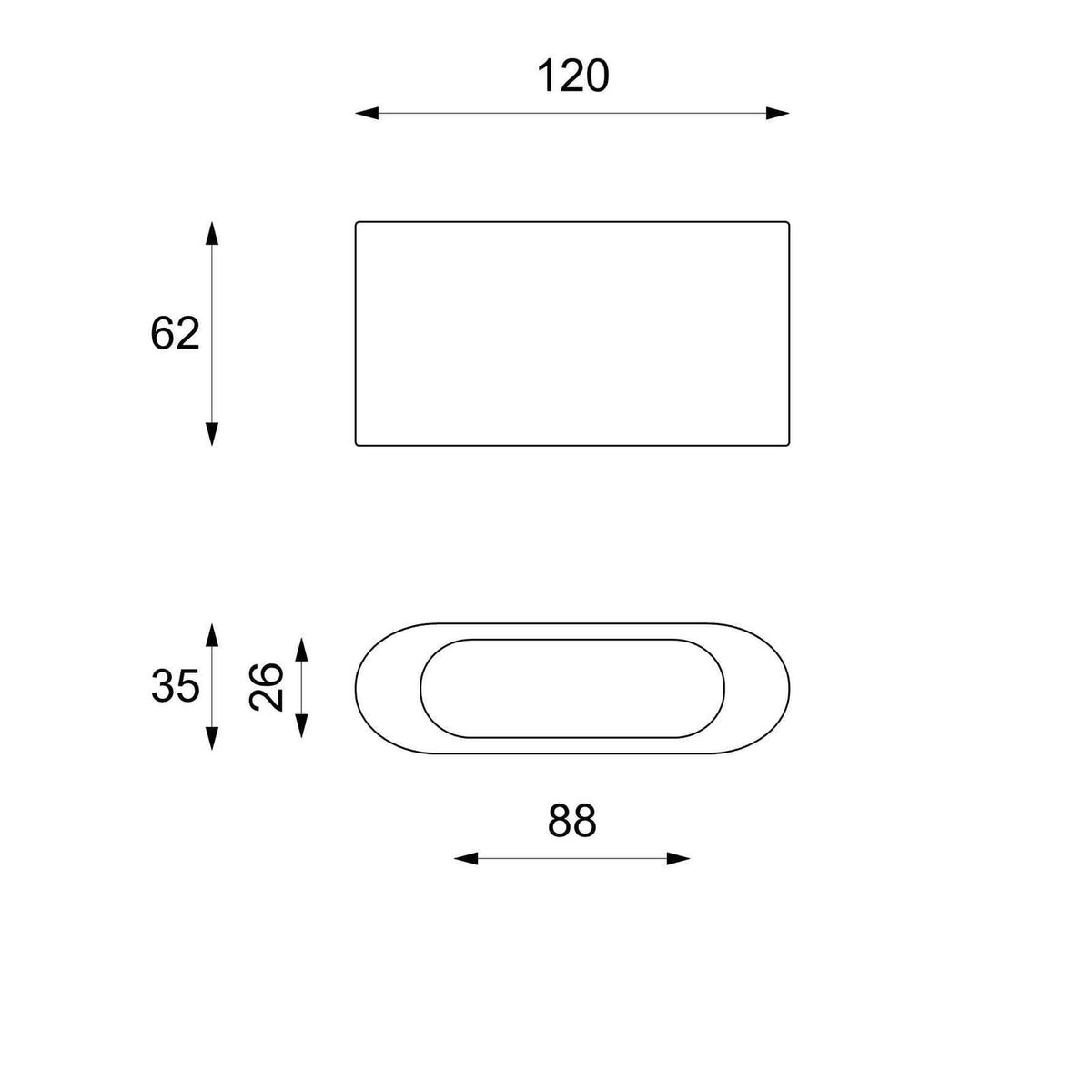 Coffee Table Sandu Fossil Stone Domestica – Dimensions Drawing