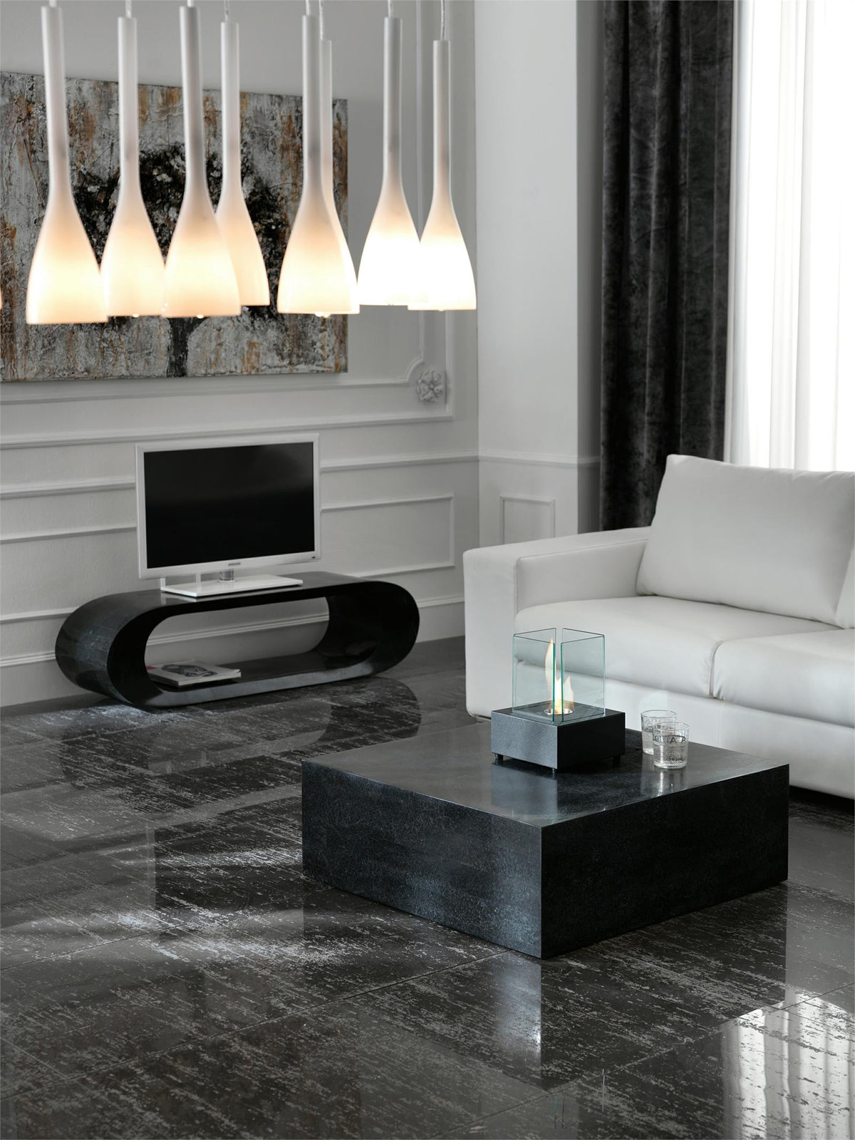 Coffee Table Nanay Black Fossil Stone Domestica – Lifestyle