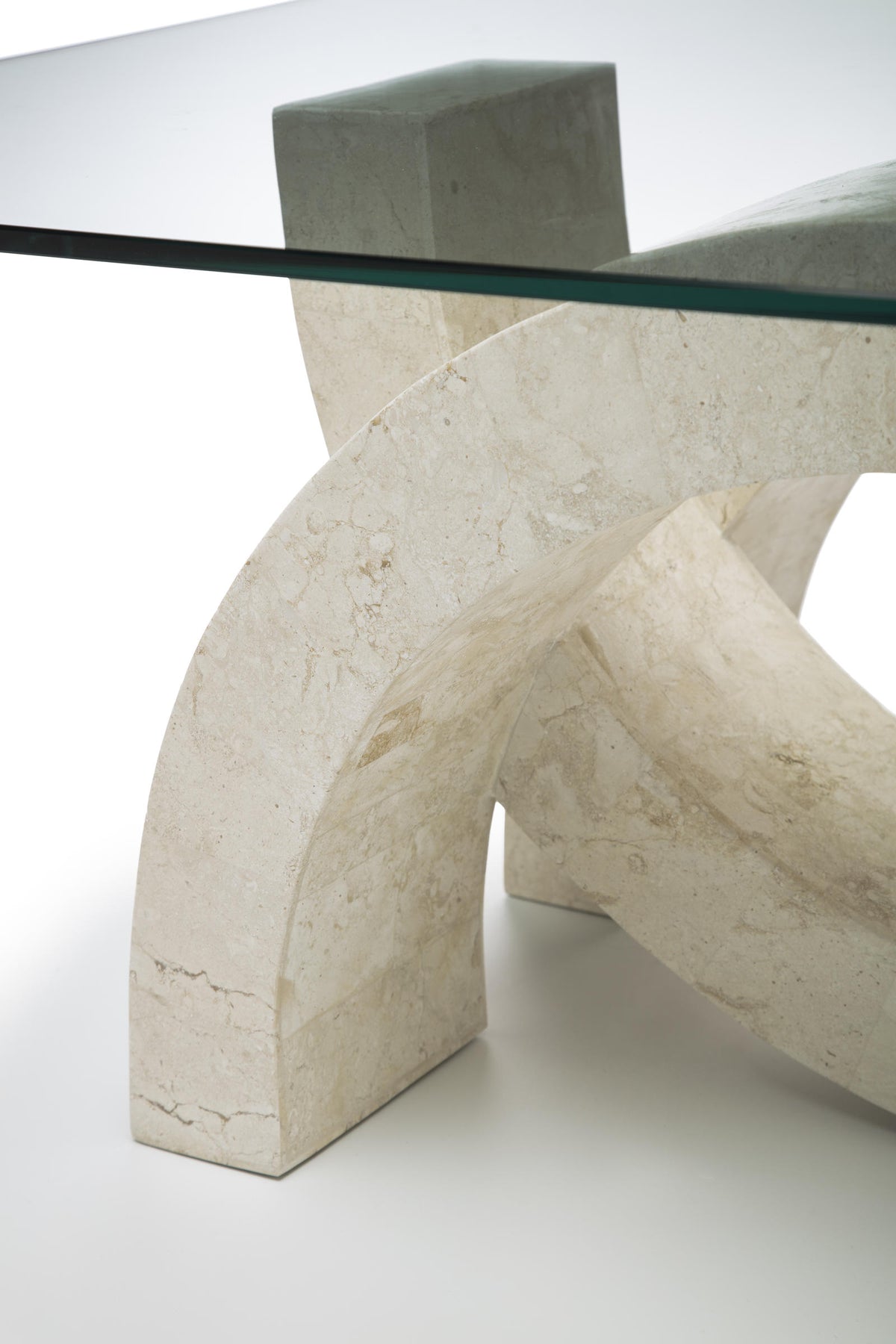 Coffee Table Olimpia Fossil Stone Glass Beige Stone Domestica – Lifestyle
