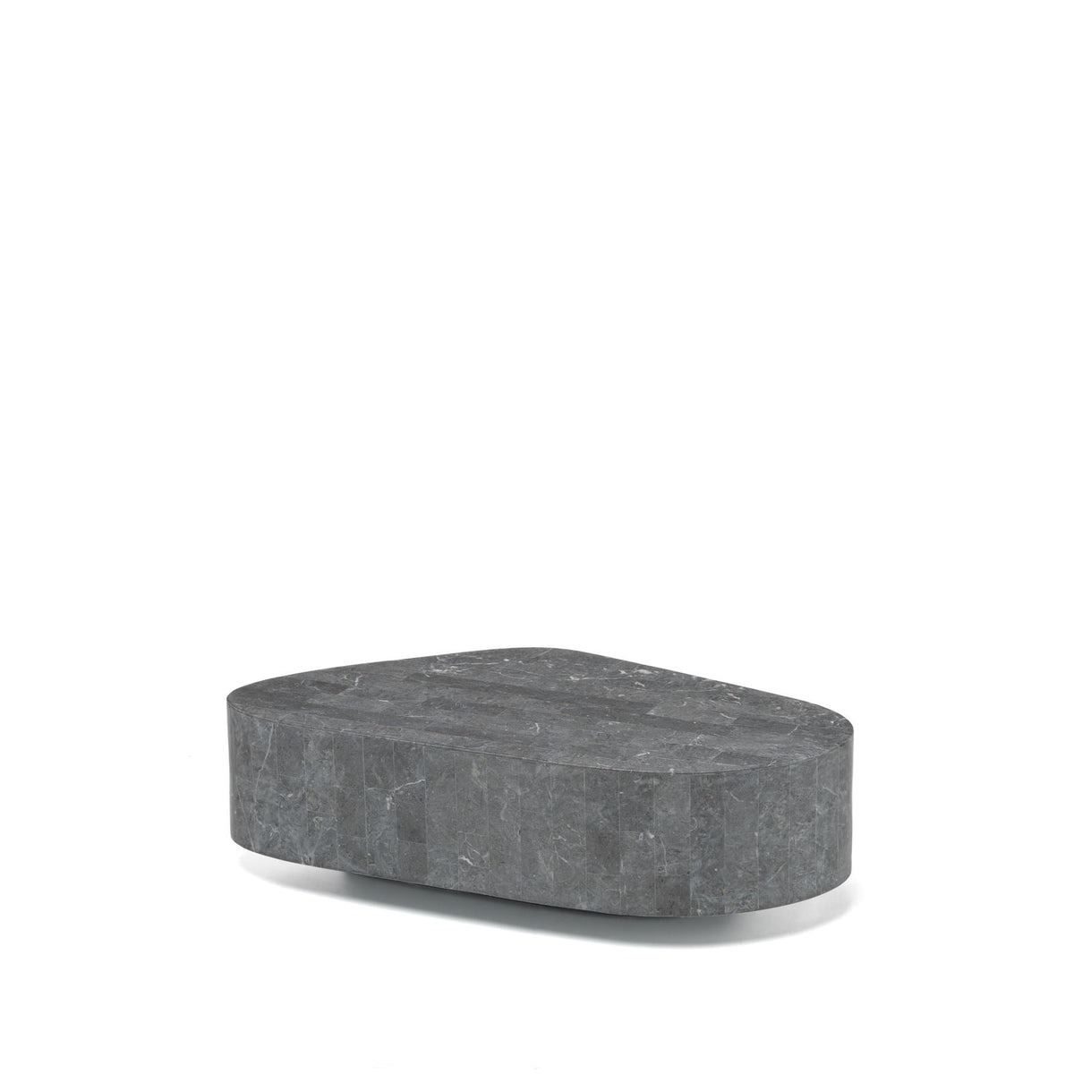 Coffee Table Trapezio Fossil Stone Grey Domestica – Product View on White