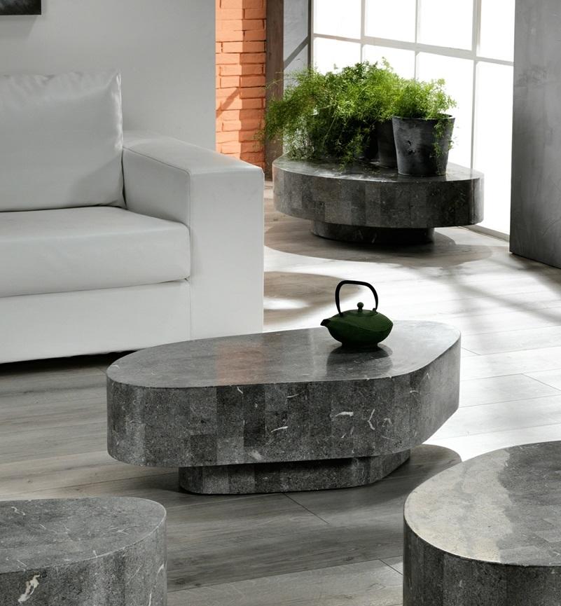 Coffee Table Trapezio Fossil Stone Grey Domestica – Lifestyle