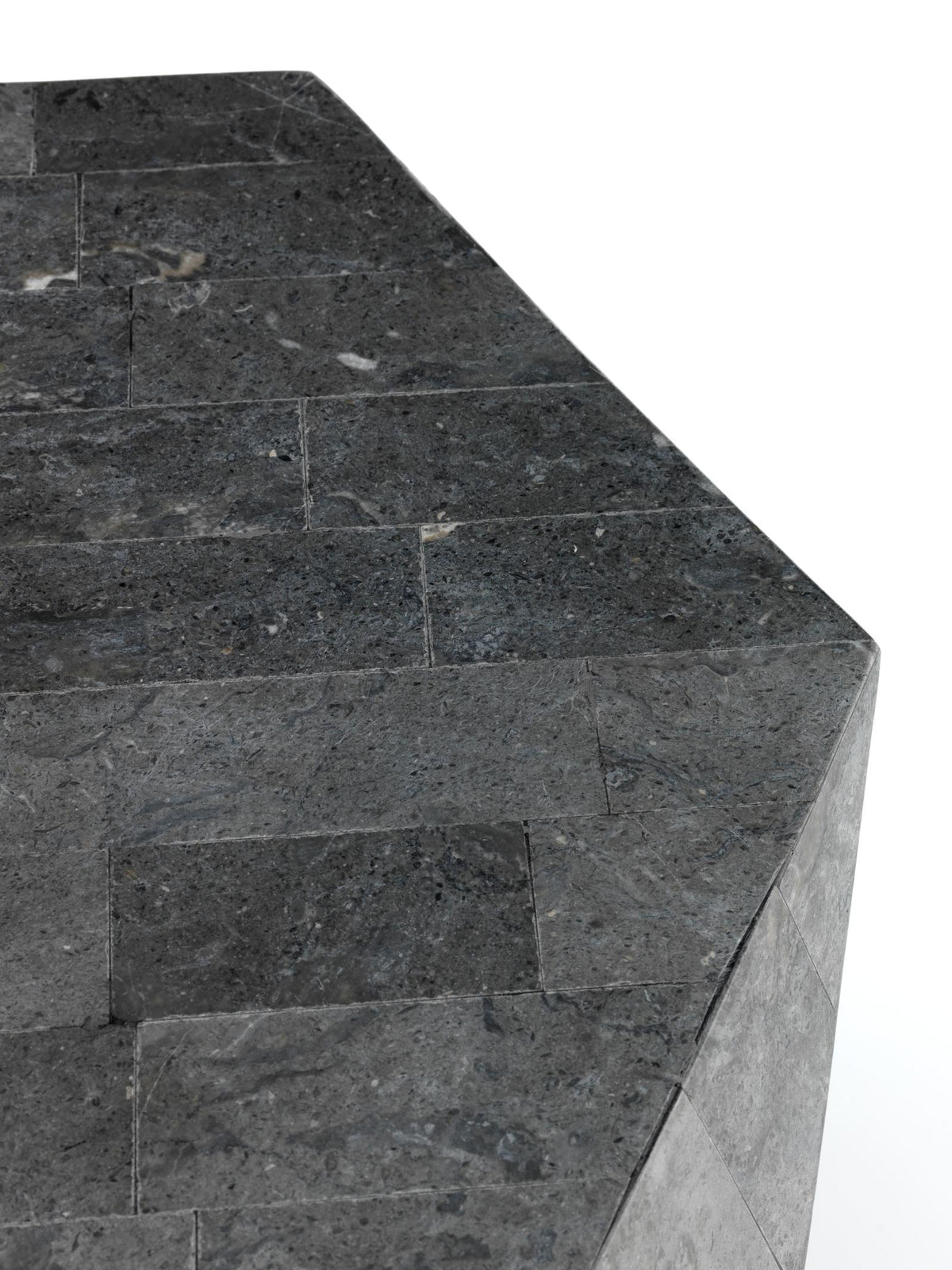 Side Table Diamond Small Fossil Stone Grey Domestica – Lifestyle