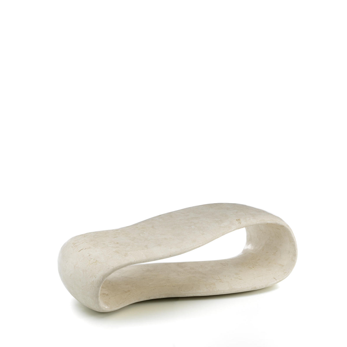 Coffee Table Scarf Fossil Stone Beige Domestica – Product View on White