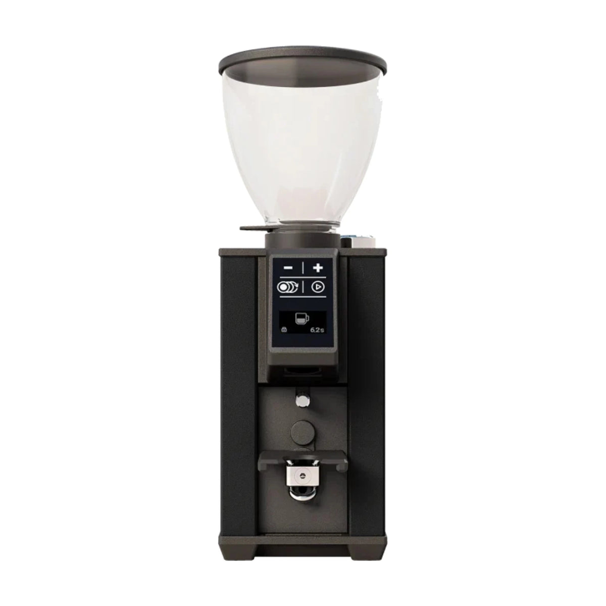 Coffee Grinder Pebble Black Domestica – Front View on White
