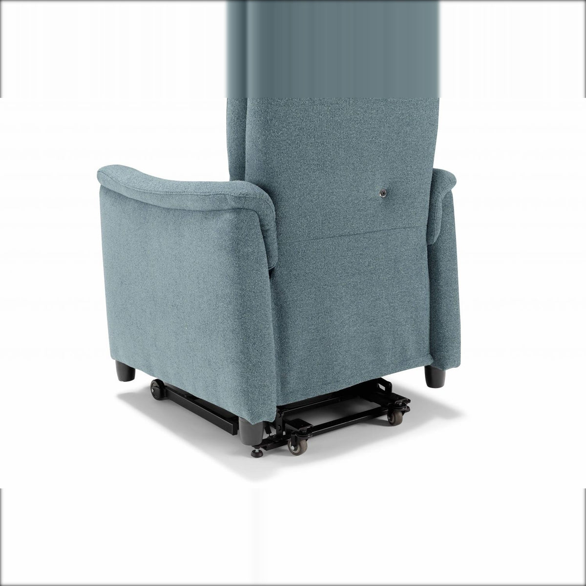 Lift Recliner Armchair Artemis Light Blue Domestica – Rear Lift Mechanism Close-up