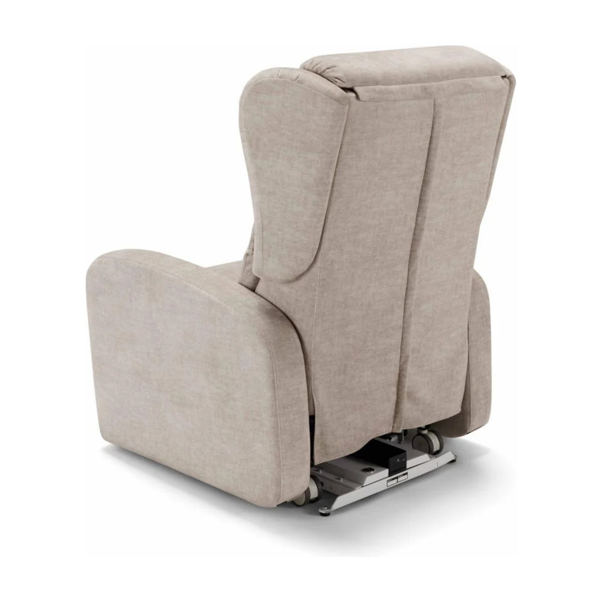 Medical Lift Recliner Armchair Empire Beige Domestica – Back Three Quarter View on White