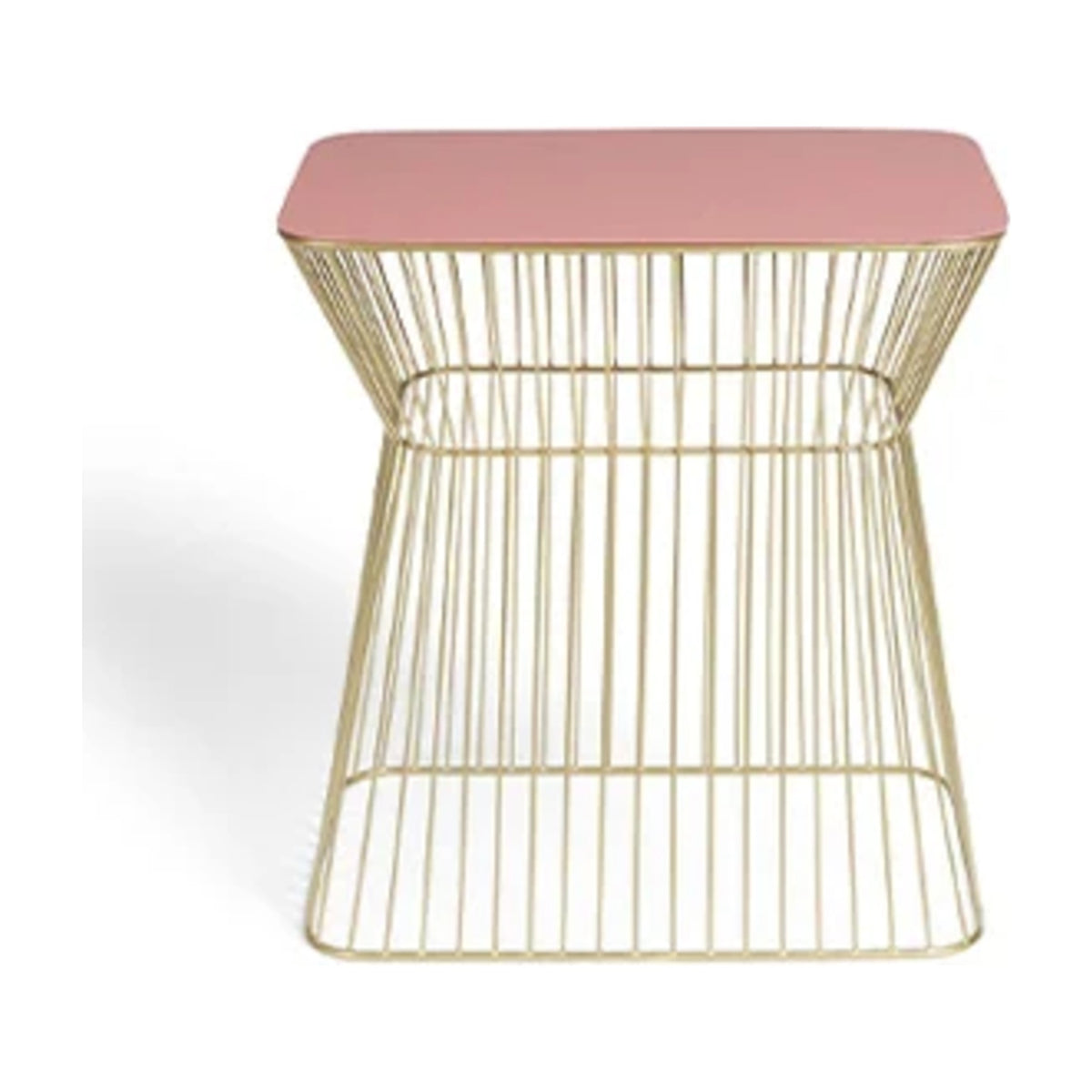 Side Table No Offence Old Pink Domestica – Front View on White