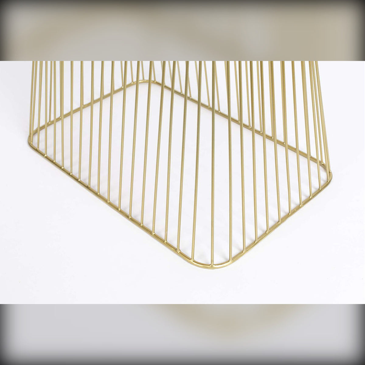 Side Table No Offence Old Pink Domestica – Wire Base Detail