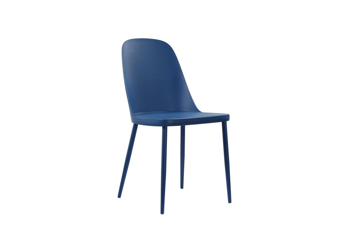 Dining Chair Tamara Polypropylene Blue Domestica – Product View on White