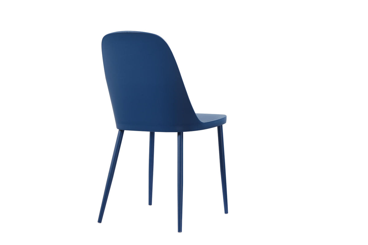 Dining Chair Tamara Polypropylene Blue Domestica – Product View on White