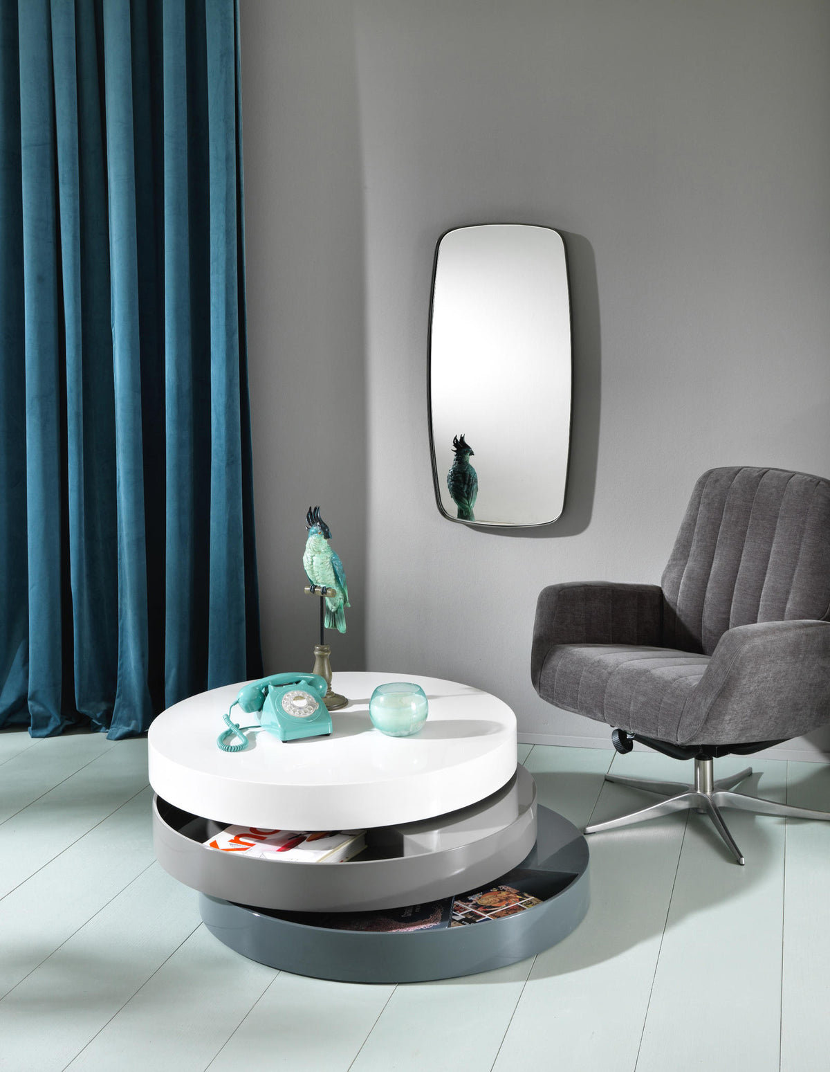 Coffee Table Twist 1 with Swivel Storage Domestica – Lifestyle