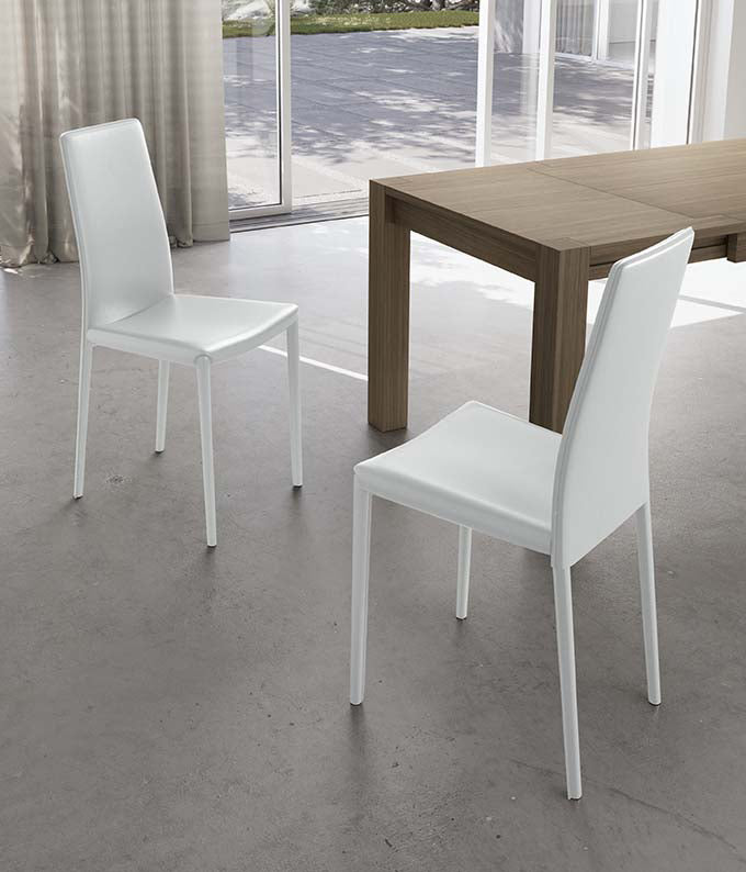 Dining Chair Kitty Faux Leather White Domestica – Lifestyle