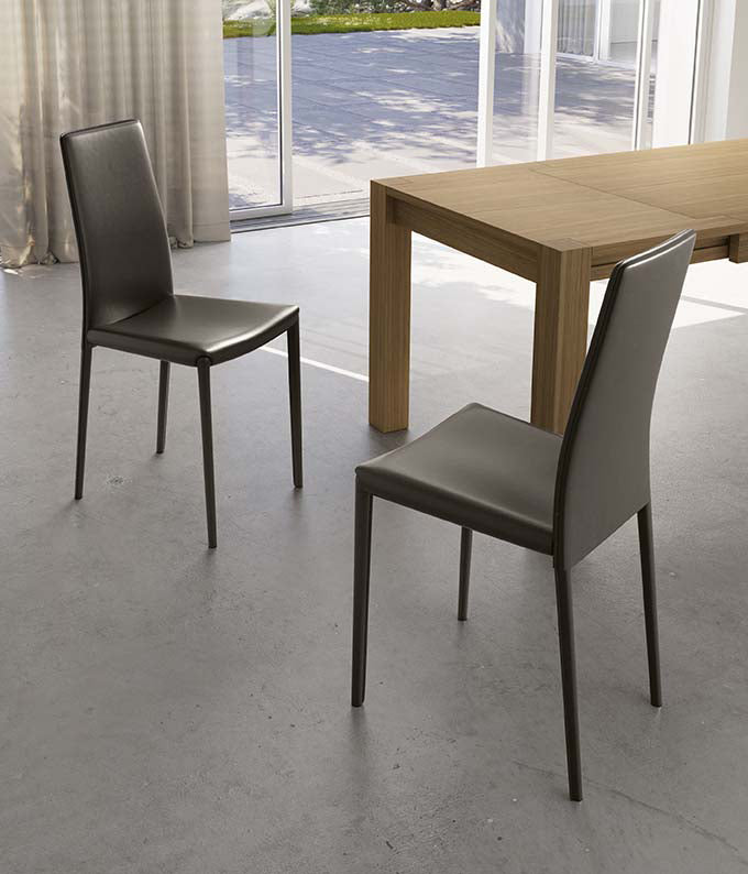 Dining Chair Kitty Faux Leather Chocolate Domestica – Lifestyle