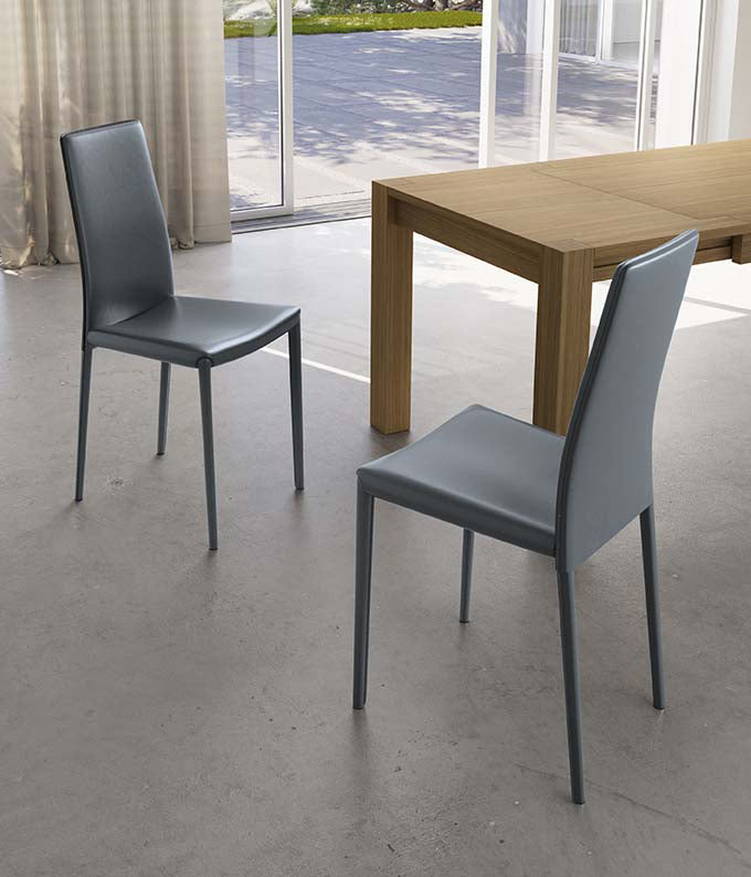 Dining Chair Kitty Faux Leather Dark Grey Domestica – Lifestyle
