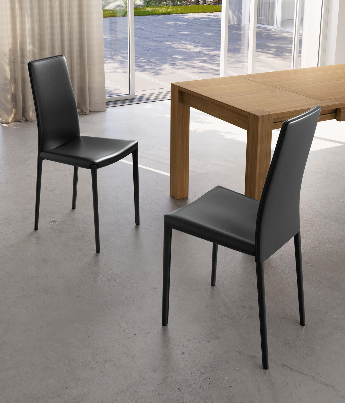Dining Chair Kitty Faux Leather Black Domestica – Lifestyle
