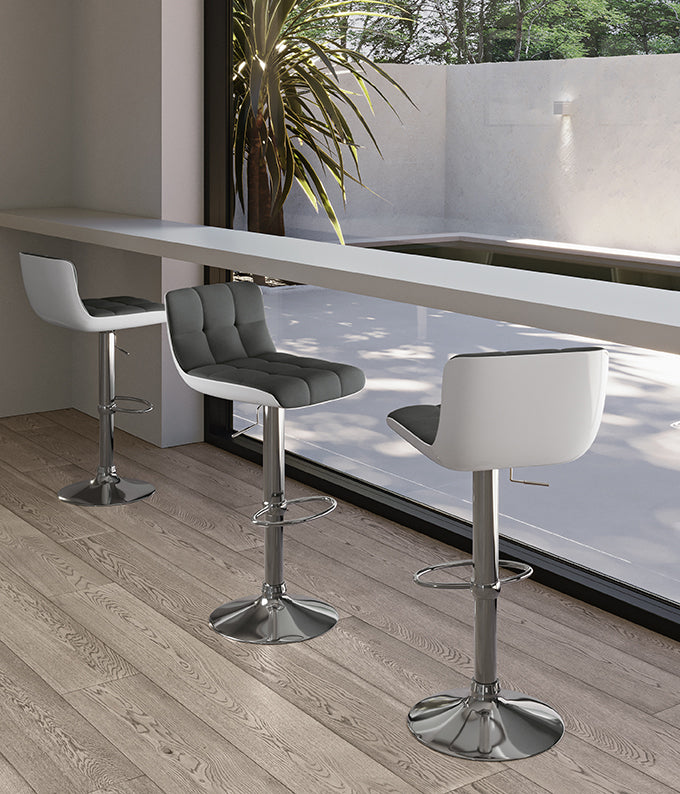 Adjustable Bar Stool Kurt Faux Leather Dark Grey Domestica – Lifestyle