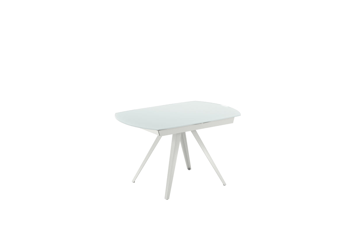 Extendable Dining Table Kyoto 120-180 cm Glass Extra White Domestica – Product View on White