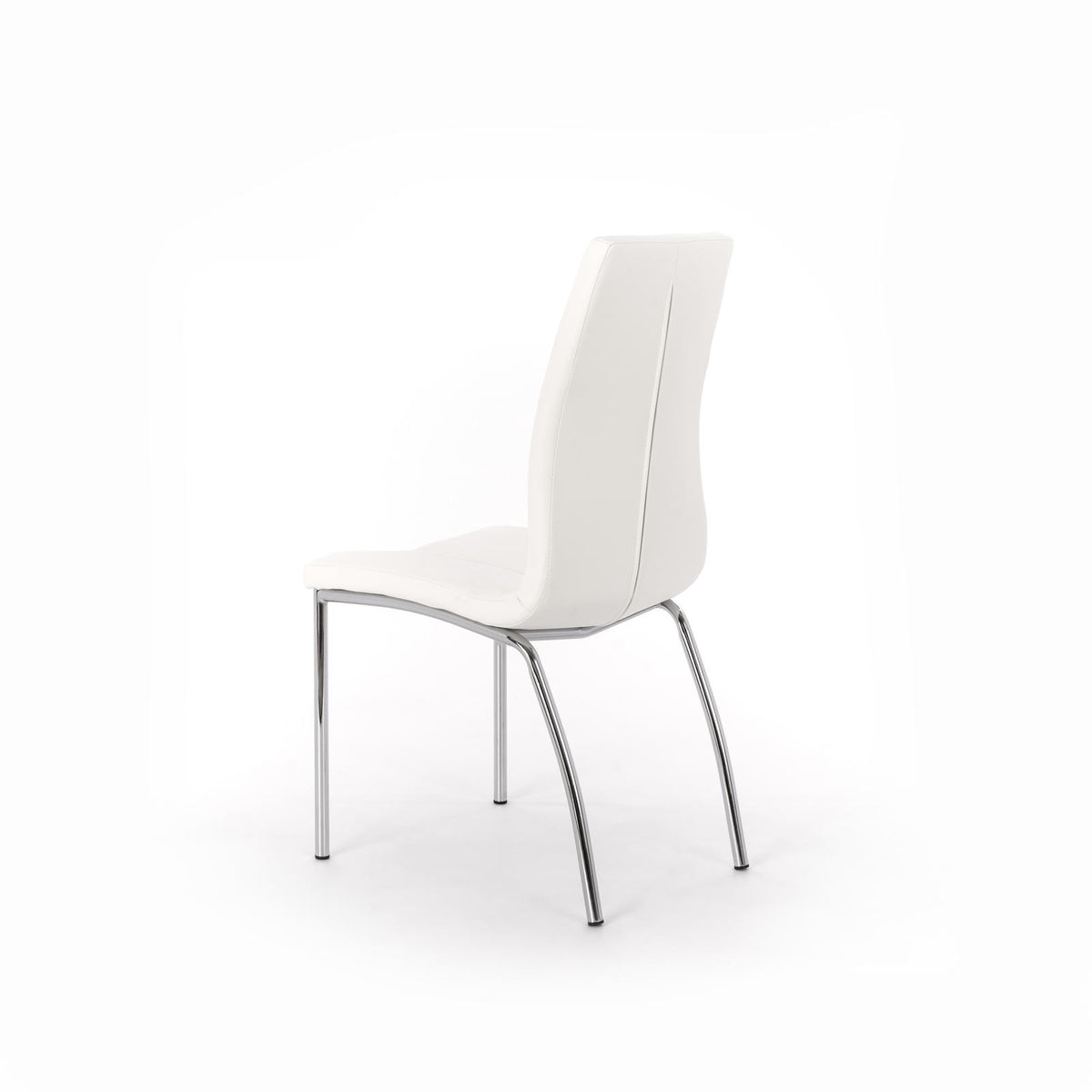 Dining Chair Viva White Faux Leather Domestica – Product View on White