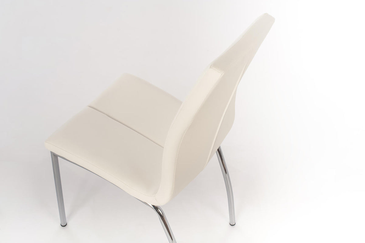 Dining Chair Viva White Faux Leather Domestica – Lifestyle