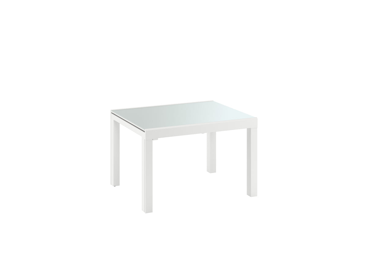 Extendable Dining Table Executive 120-350 cm Glass Extra White Domestica – Dimensions Drawing