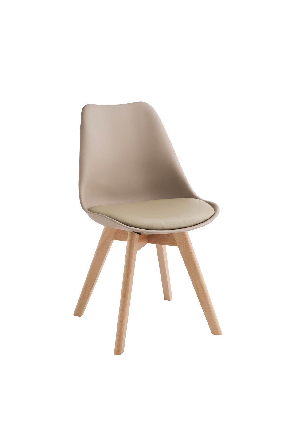 Dining Chair Carlotta Taupe Domestica – Product View on White