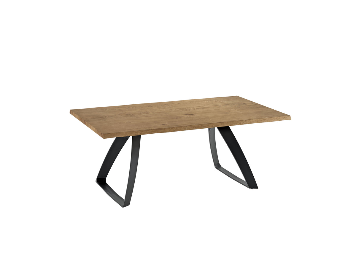 Extendable Dining Table Bridge 200-300 cm Natural Oak Domestica – Product View on White