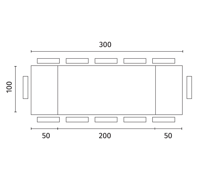 Extendable Dining Table Bridge 200-300 cm Thermo-Treated Oak Domestica – Product View on White