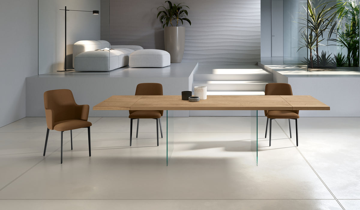 Extendable Dining Table Snooker 160-240 cm Natural Oak Domestica – Lifestyle