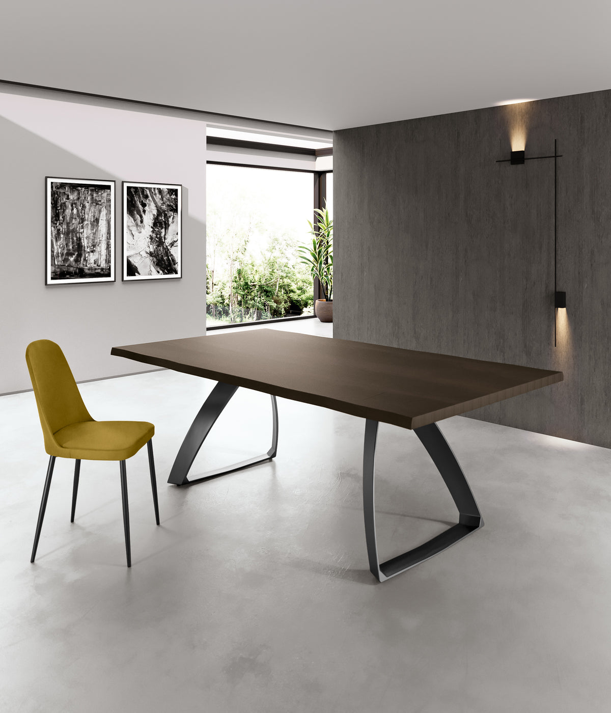 Dining Table Bridge 160 cm Thermo-Treated Oak Domestica – Lifestyle