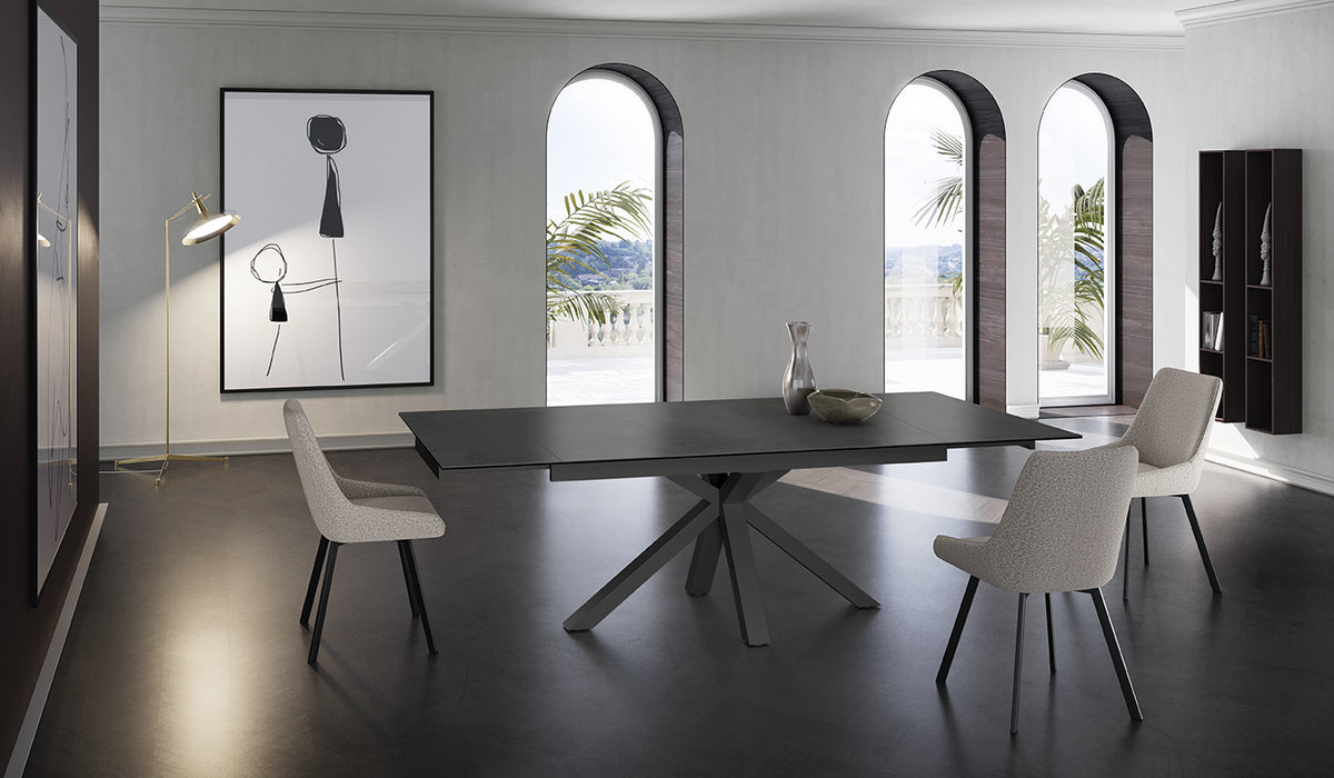 Extendable Dining Table Ceramica 1 160-240 cm Graphite Grey / Anthracite Domestica – Lifestyle
