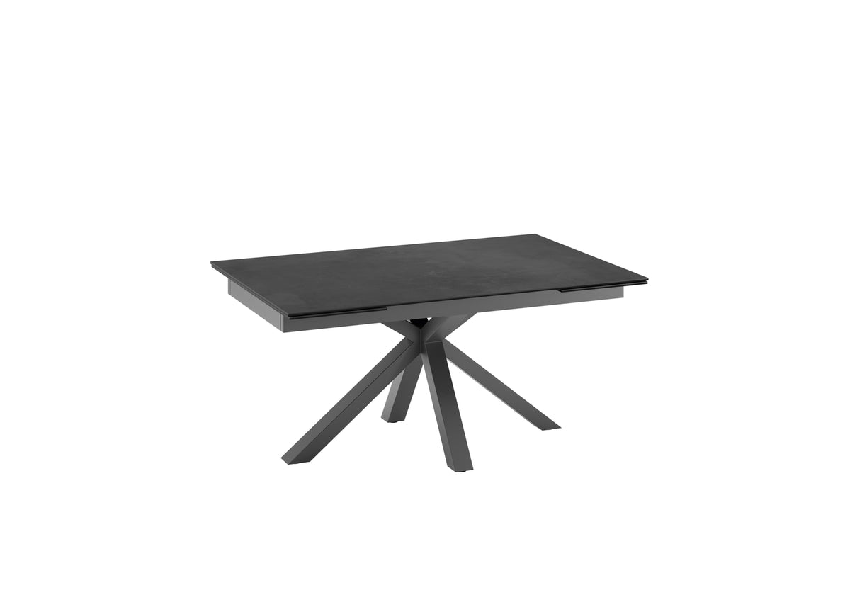 Extendable Dining Table Ceramica 1 160-240 cm Graphite Grey / Anthracite Domestica – Product View on White