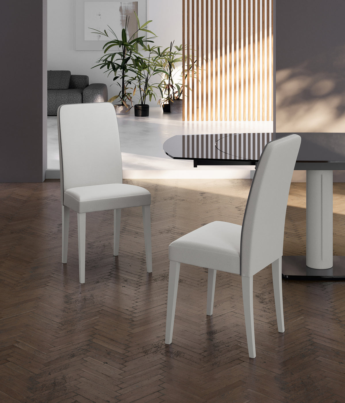Dining Chair Anita Faux Leather White / Grey Domestica – Lifestyle