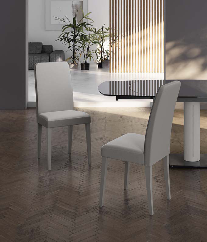 Dining Chair Anita Faux Leather Light Grey / Dark Grey Domestica – Lifestyle