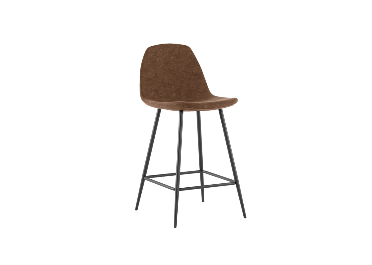 Counter Stool Brigitte Brown Domestica – Three Quarter View on White