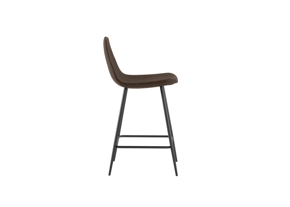 Counter Stool Brigitte Vintage Mocha Domestica – Side View on White