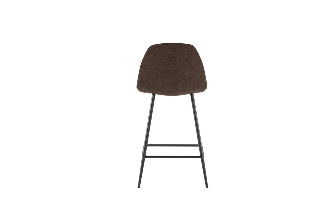 Counter Stool Brigitte Vintage Mocha Domestica – Back View on White