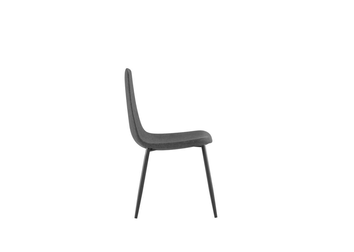 Dining Chair Brigitte Vintage Grey Domestica – Side View on White