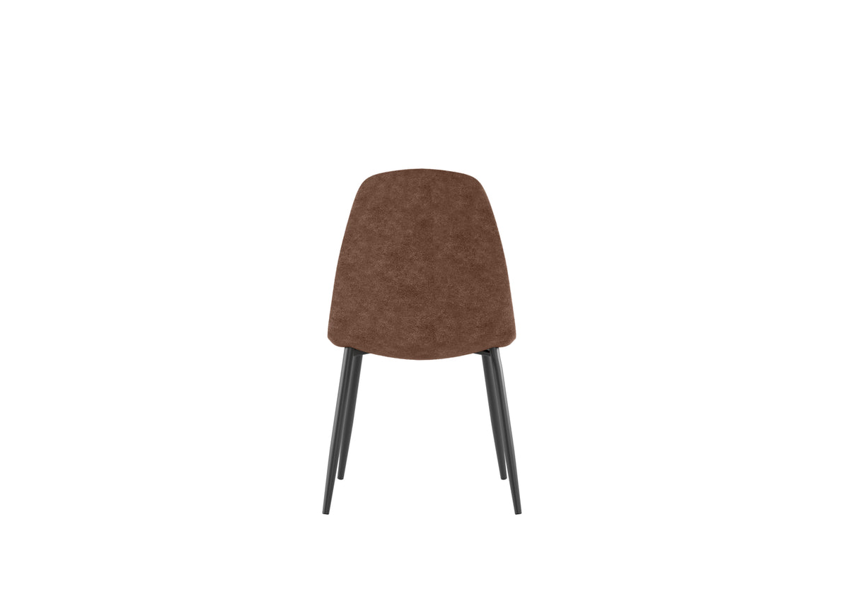 Dining Chair Brigitte Brown Domestica – Back View on White