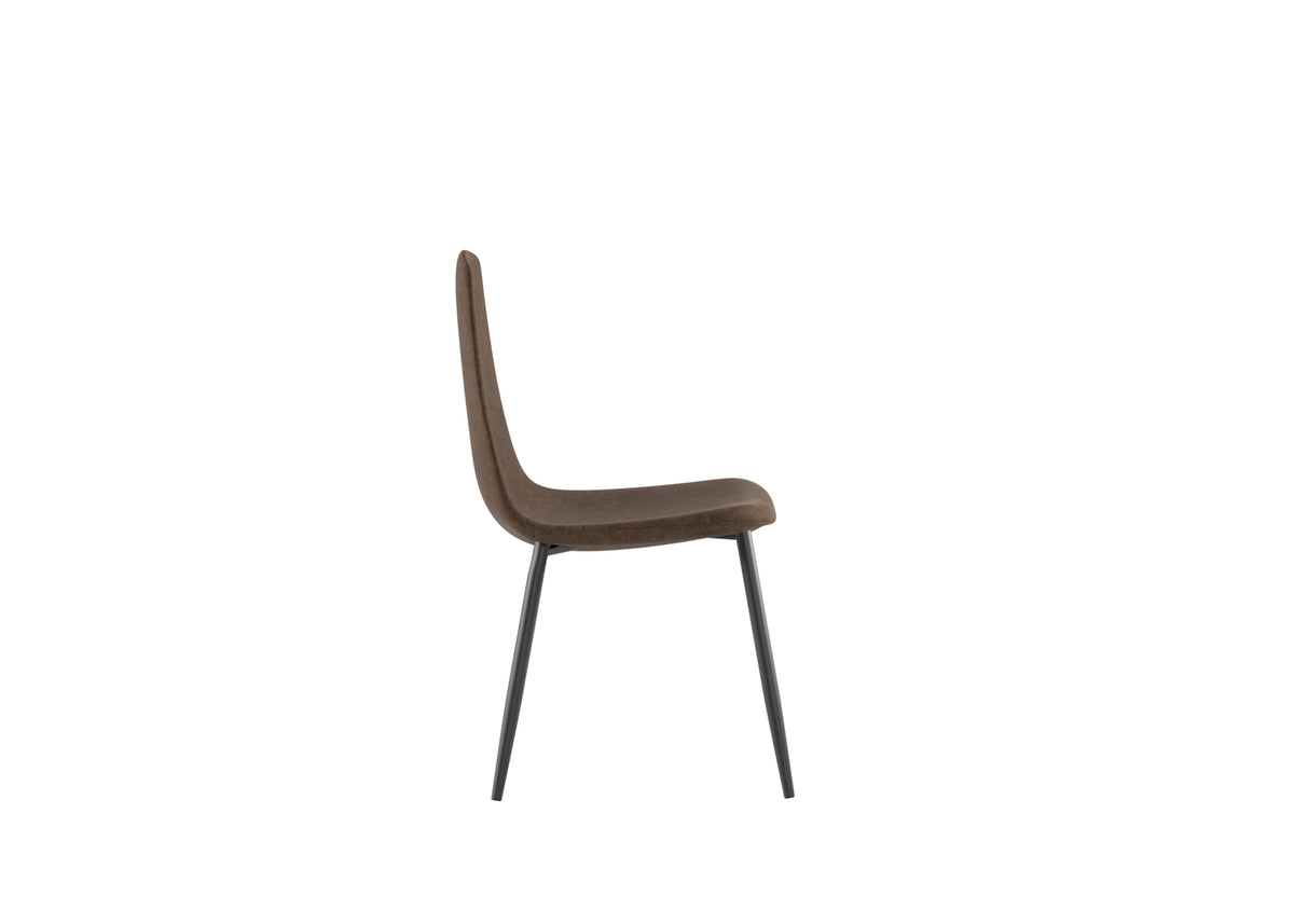 Dining Chair Brigitte Vintage Mocha Domestica – Side View on White