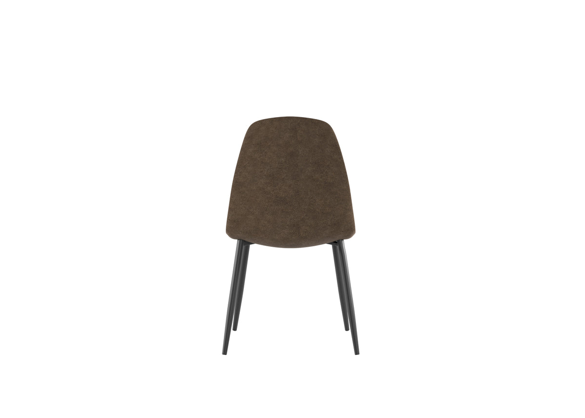 Dining Chair Brigitte Vintage Mocha Domestica – Back View on White